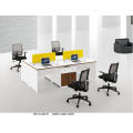 Custom Made Modern Elegant White Teaming Desk Workstation